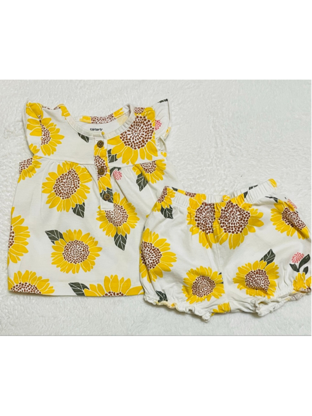 Girls Carter's 9 Months Summer Sunflower Set